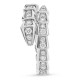 Bvlgari Jewelry 18k White Gold Serpenti Viper 0.66cttw Pave Diamond Ring - Size Medium 354708