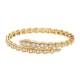 Bvlgari Jewelry 18k Yellow Gold 3.04cttw Diamond Serpenti Bracelet Size Medium 357447