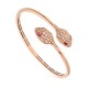 Bvlgari Jewelry 18k Rose Gold Serpenti 1.08cttw Diamond and Rubellite Bracelet - Size Medium 356505