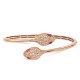 Bvlgari Jewelry 18k Rose Gold Serpenti 1.08cttw Diamond and Rubellite Bracelet - Size Medium 356505