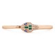 Bvlgari Jewelry 18k Rose Gold Serpenti 0.40cttw Sapphire and 0.50cttw Diamond and Malachite Bracelet - Size Medium 356196