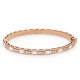 BVLGARI JEWELRY 18k Rose Gold Serpenti Viper 1.05cttw Diamond and Mother of Pearl Bracelet - Size Medium 355048