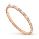 BVLGARI JEWELRY 18k Rose Gold Serpenti Viper 1.05cttw Diamond and Mother of Pearl Bracelet - Size Medium 355048