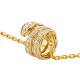 Bvlgari Jewelry 18k Yellow Gold 0.63cttw Diamond Serpenti Viper Pendant Size Large 357936