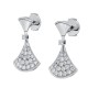 Bvlgari Jewelry 18k White Gold 0.94cttw Diamond Divas Dream Drop Earrings 351100