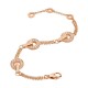 Bvlgari Jewelry 18k Rose Gold 0.53cttw Diamond Bvlgari Bvlgari Bracelet Size M/L 357316