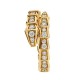 Bvlgari Jewelry 18k Yellow Gold 0.66cttw Diamond Serpenti Viper Ring Size Large 357484