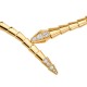 Bvlgari Jewelry 18k Yellow Gold 0.41cttw Diamond Serpenti Viper Necklace Size Large 359142