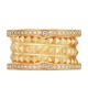 Bvlgari Jewelry 18k Yellow Gold B.ZERO1 3 Band 0.53cttw Pave Diamond Ring - Size 6.5 357898