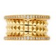 Bvlgari Jewelry 18k Yellow Gold B.ZERO1 3 Band 0.53cttw Pave Diamond Ring - Size 7.25 357909