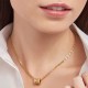 Bvlgari Jewelry 18k Yellow Gold B.ZERO1 0.29cttw Diamond Necklace 15-16 Inch 358278