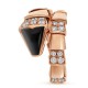 Bvlgari Jewelry 18k Rose Gold Serpenti Viper 0.83cttw Pave Diamond Ring - Size Medium 345220