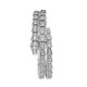 Bvlgari Jewelry 18k White Gold Serpenti Viper 2 Row 5.42cttw Full Pave Diamond Bracelet - Size Medium 357274