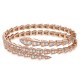 Bvlgari Jewelry 18k Rose Gold Serpenti Viper 2 Row 5.42cttw Full Pave Diamond Bracelet - Size Medium 357271