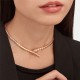 Bvlgari Jewelry 18k Rose Gold Serpenti Viper 0.41cttw Diamond Necklace - Size Medium 357863