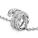 Bvlgari Jewelry 18k White Gold Serpenti Viper 2 Row 0.63cttw Full Pave Diamond Necklace - 16-17 Inch 357796