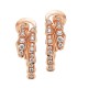 Bvlgari Jewelry 18k Rose Gold Serpenti Viper 0.75cttw Diamond Hoop Earrings 358361