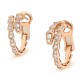 Bvlgari Jewelry 18k Rose Gold Serpenti Viper 0.75cttw Diamond Hoop Earrings 358361