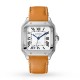 Cartier Santos De Cartier Watch Medium Model, Automatic Movement, Steel, Interchangeable Metal And Leather Bracelets WSSA0029