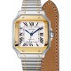 Cartier Santos De Cartier Watch Medium Model, Automatic Movement, Yellow Gold, Steel, Interchangeable Metal And Leather Bracelets W2SA0016/W2SA0007