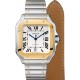 Cartier Santos De Cartier Watch Large Model, Automatic Movement, Yellow Gold, Steel, Interchangeable Metal And Leather Bracelets W2SA0009