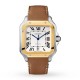 Cartier Santos De Cartier Watch Large Model, Automatic Movement, Yellow Gold, Steel, Interchangeable Metal And Leather Bracelets W2SA0009