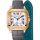 Cartier Santos De Cartier Watch Medium Model, Automatic Movement, Rose Gold, 2 Interchangeable Leather Bracelets WGSA0028