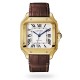 Cartier Santos De Cartier Watch Medium Model, Automatic Movement, Yellow Gold, Interchangeable Metal And Leather Bracelets WGSA0030