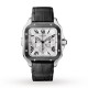 Cartier Santos De Cartier Chronograph Watch Extra-Large Model, Automatic Movement, Steel, ADLC, Interchangeable Rubber And Leather Bracelets WSSA0017