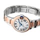 Cartier Ballon Bleu de Cartier watch, 33 mm, mechanical movement with automatic winding. Steel case, rose gold W2BB0032