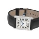 Cartier Tank Must watch, large model, quartz movement. Steel case, bezel set with 42 brilliant-cut diamonds W4TA0017