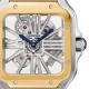 Cartier Santos de Cartier Watch, Large Model, Manual Winding, Steel Case, Yellow Gold WHSA0019