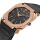 Bvlgari Octo Finissimo 40mm Black Dial Automatic Aligator Leather Strap Mens Watch 103286