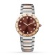 Bvlgari Bvlgari Bvlgari 33mm Brown Dial Bicolour Bracelet Ladies Watch 102924