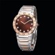 Bvlgari Bvlgari Bvlgari 33mm Brown Dial Bicolour Bracelet Ladies Watch 102924