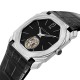 Bvlgari Platinum Octo Finissimo 40mm Black Dial Black Leather Strap Auto Gents Watch 102138