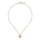 Gucci 18k Yellow Gold 0.90cttw Diamond Gucci Flora Pendant YBB70364900200U