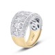 JB Star Platinum 3.83cttw Mixed Cut Channel Set Diamond Band -Ring Size 6.5 1937/016