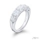 JB Star Platinum 3.40cttw 5 Stone Diamond Band -Ring Size 6.5 2208/015