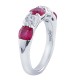 JB Star Platinum 1.80cttw Ruby & 1.70cttw Diamond Diamond Band -Ring Size 6.5 2266/013