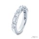 JB Star Platinum 2.5cttw Round & Emerald Cut Diamond Band -Ring Size 6.5 5602/003