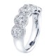 JB Star Platinum 1.32cttw 5 Stone Halo Diamond Band -Ring Size 6.5 7308/021