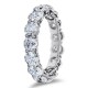 Mayors 18k White Gold 5.40cttw Diamond Full Eternity Band - Size 6.75 9519PLT